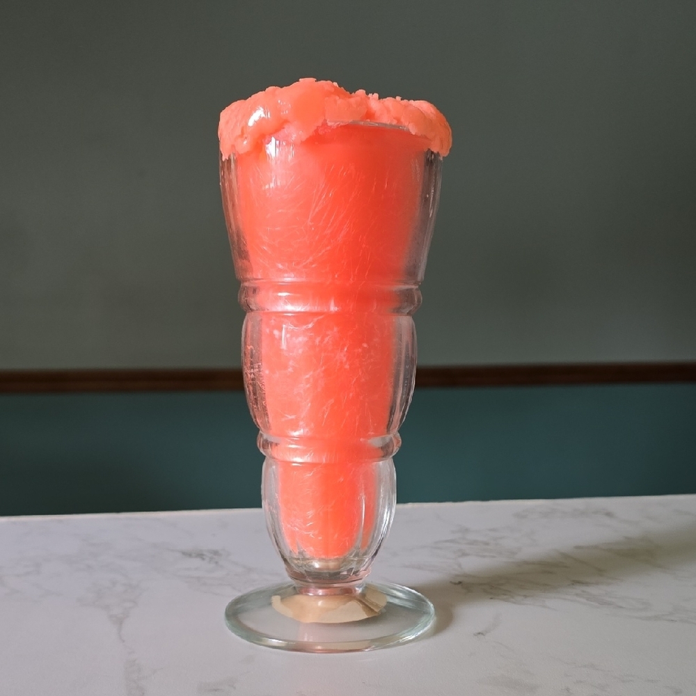 Ice Cream Soda Coral Glass Candle